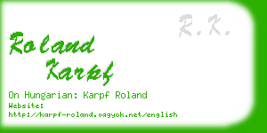 roland karpf business card